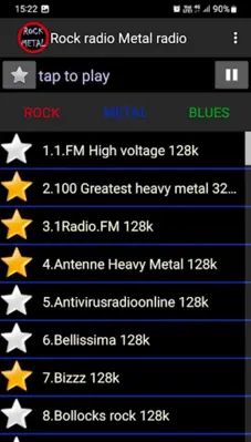 Rock radio Metal radio android App screenshot 1